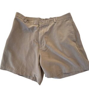 Alfani Mens Stretch Flat Front Stretch Casual Twill Chino Shorts Khaki Size 38